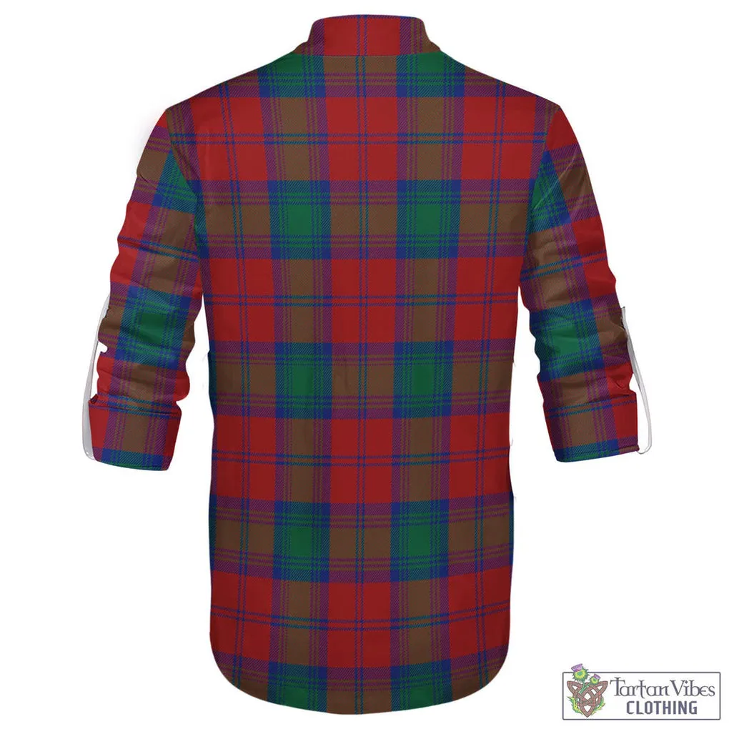 Byres (Byses) Tartan Men's Scottish Traditional Jacobite Ghillie Kilt Shirt with Family Crest