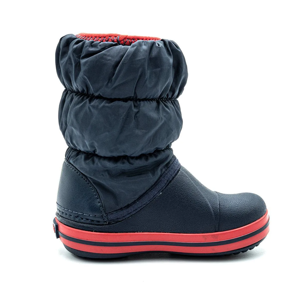Crocs Snow Winter Puff Ankle Boots Fabric Blue Colour For Kids