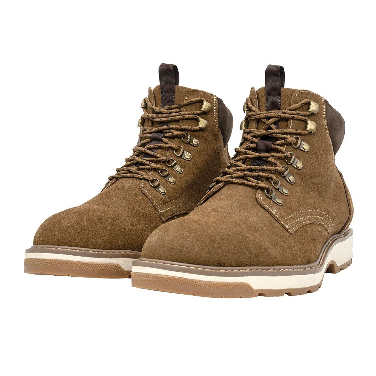 Crown Vintage Davila Hiking Boots Suede Leather Brown Colour For Men