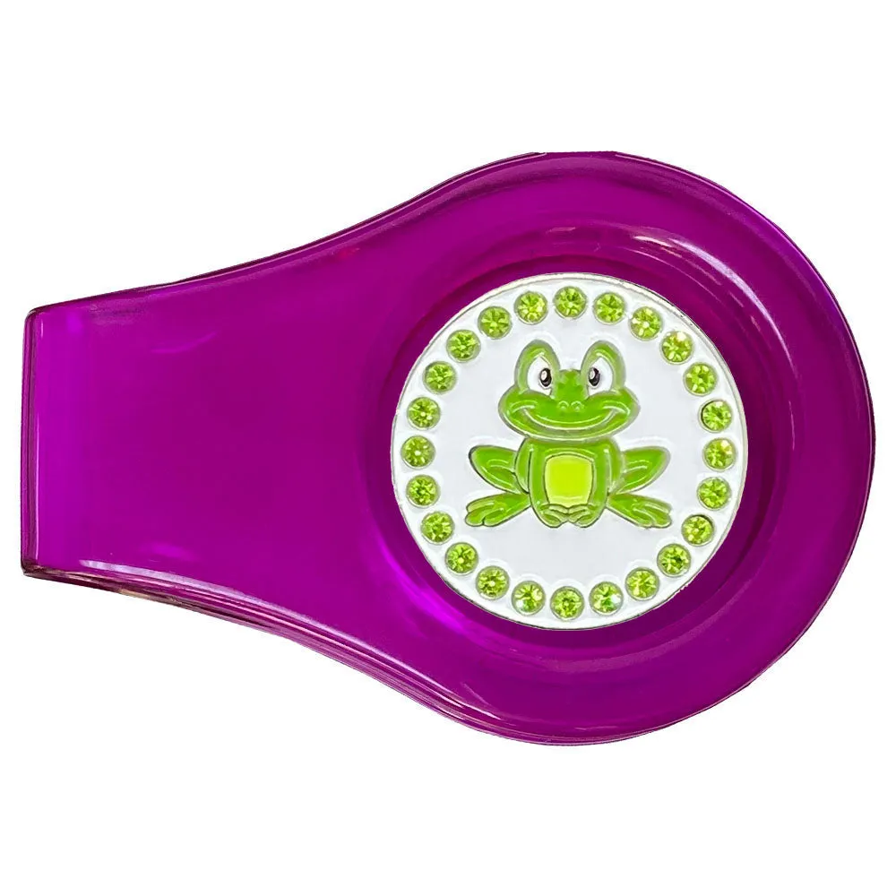 Frog Golf Ball Marker With Colored Clip