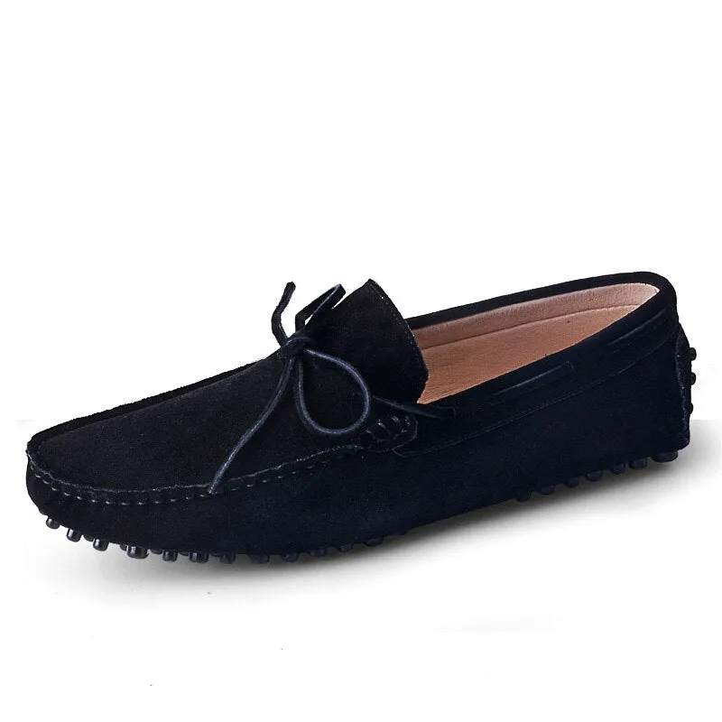 Hnzxzm Genuine Leather Men Shoes Nubuck Leather Men Loafers Fashion Plus Size Sping Autumn Mens Shoes Casual Shoes 9 Colors Size 38-46